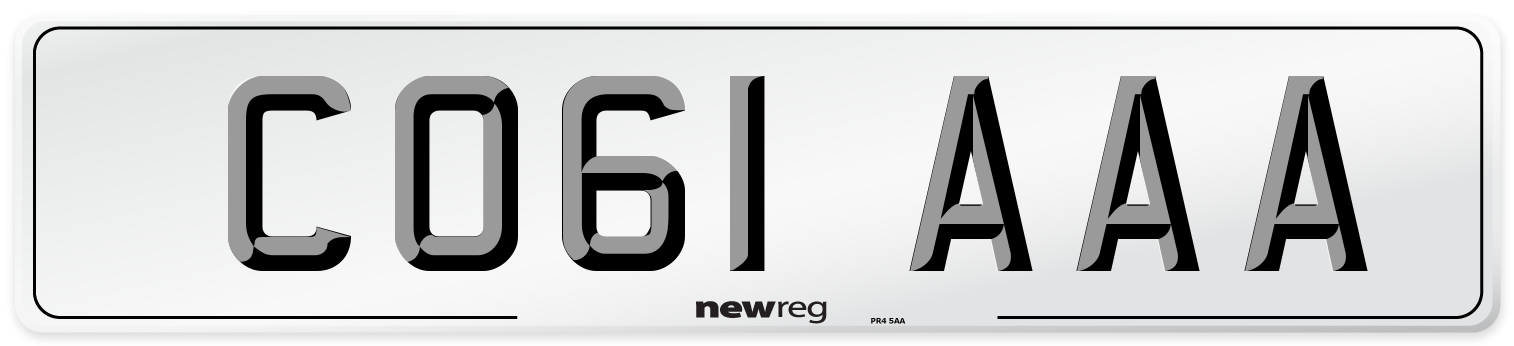 CO61 AAA Number Plate from New Reg